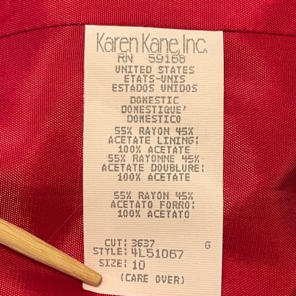 Karen Kane Lifestyle Vibrant Red One-button Blazer in Size 10 - Picture 7 of 14
